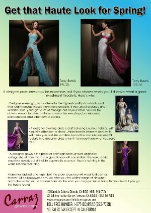 Get that Haute Look at Carraz Gowns!