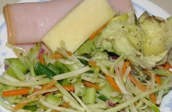 low carb, lunch, broccoli, slaw