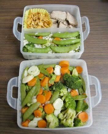 laptop lunch, food, vegetables