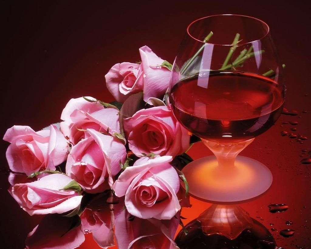 wine and roses Pictures, Images and Photos
