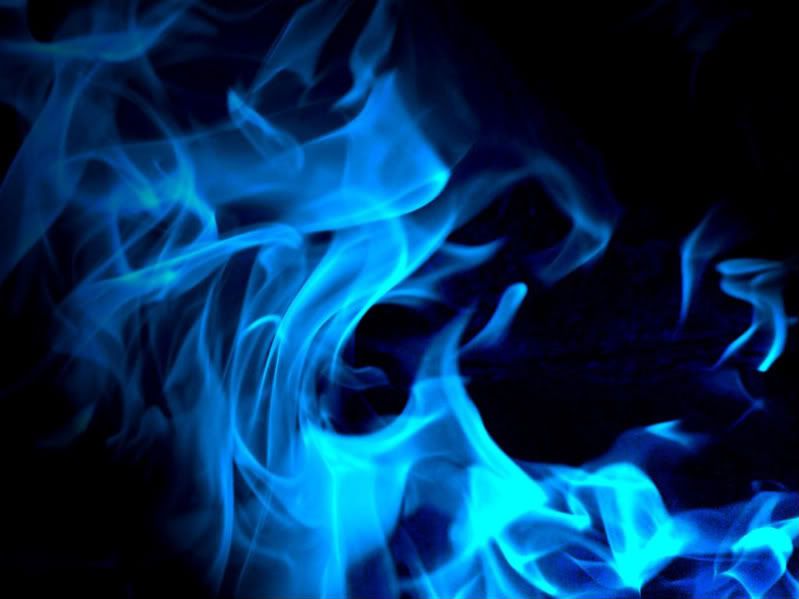 the blue flames