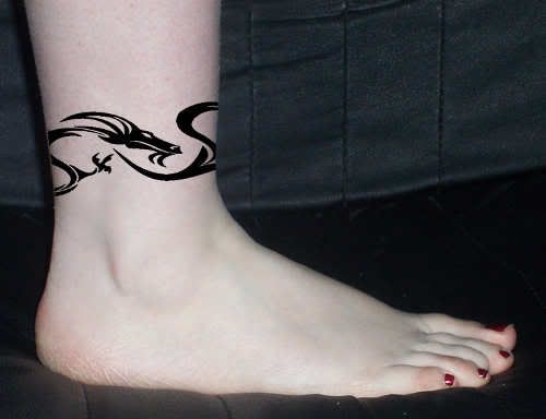 ankle tribal. Tribal-Dragon-Ankle-Tattoo-