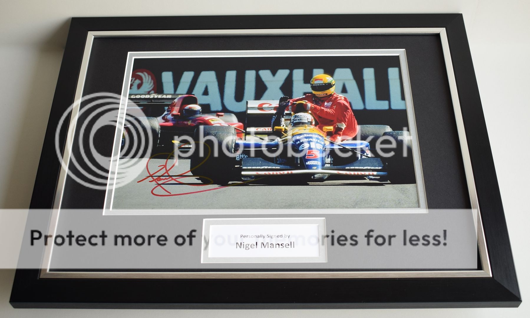 Signature Photo Wall Art A4 SILVER FRAMED NIKI LAUDA GRAND PRIX CAR Signed by Autographed Poster Print Autograph Image GIFT