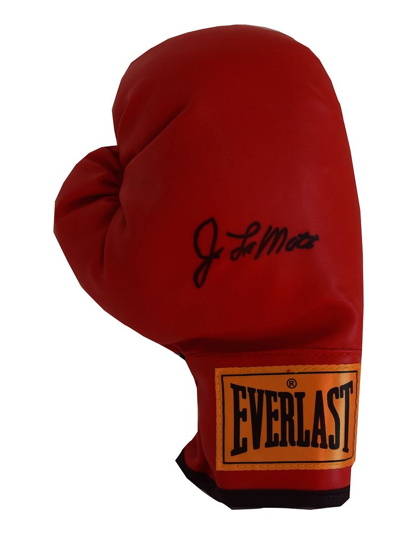 Jake LaMotta SIGNED Boxing Glove Autograph Everlast AFTAL PROOF Memorabilia COA