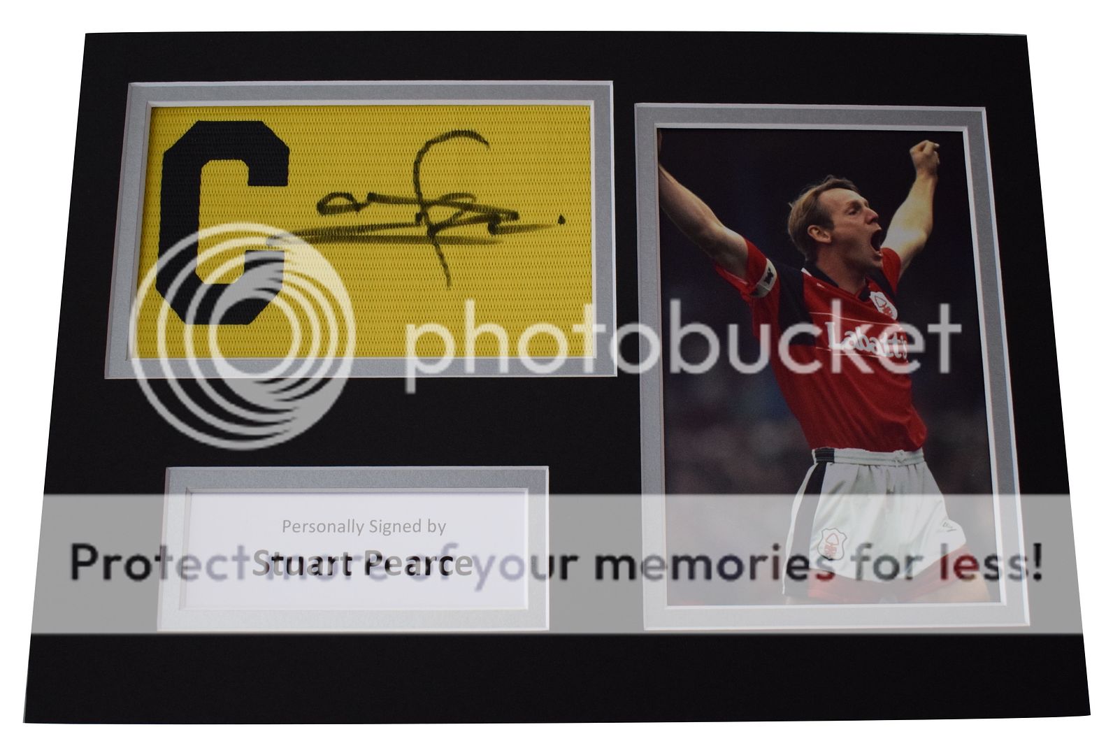 Sportagraphs LTD Stuart Pearce Signed Autograph 10x8 photo display Nottingham Forest AFTAL COA
