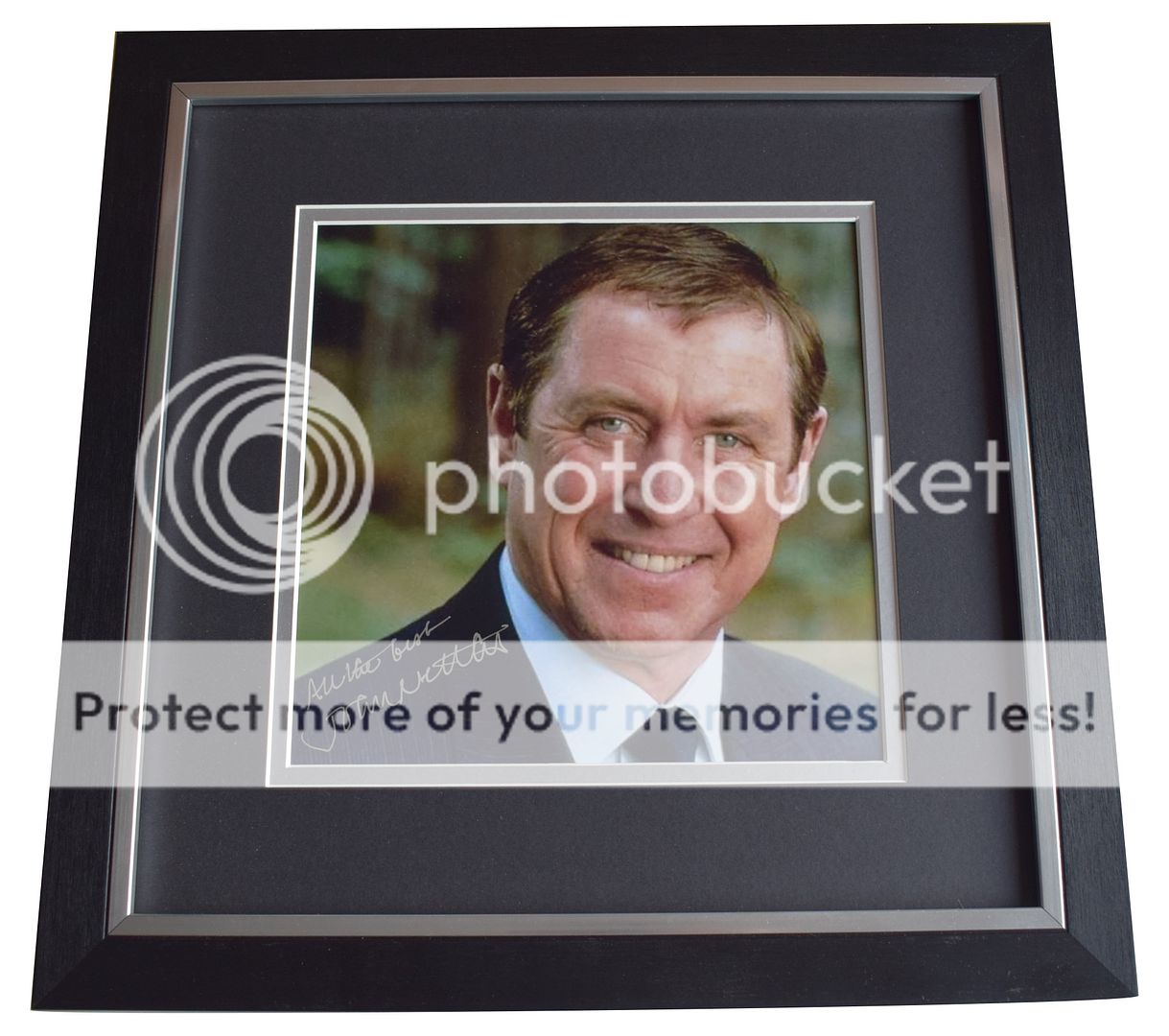 John Nettles Signed Framed Large Square Photo Autograph Display Midsomer Memorabilia