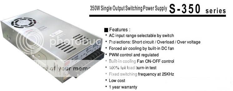 48V DC 7.3A 350W Regulated Switching Power Supply New  